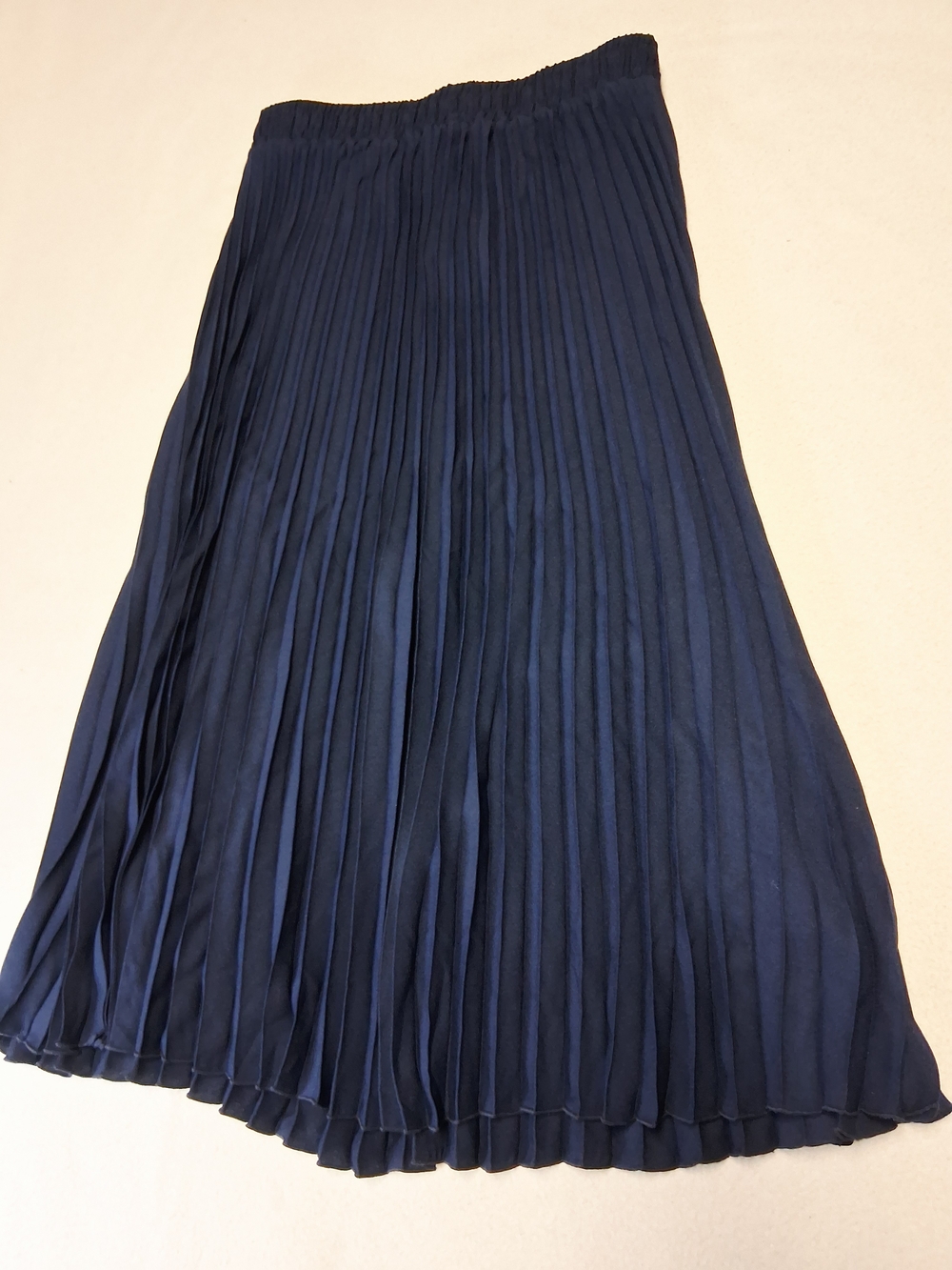 Ricki's Navy Pleated Midi Skirt - Picture 2 of 5
